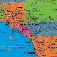 detail 2 of California Political Map