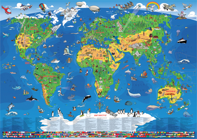 preview one of Cultural World Map / Childrens World Map